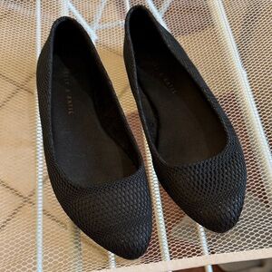 Kelly & Katie Black Textured Sparkle Flats